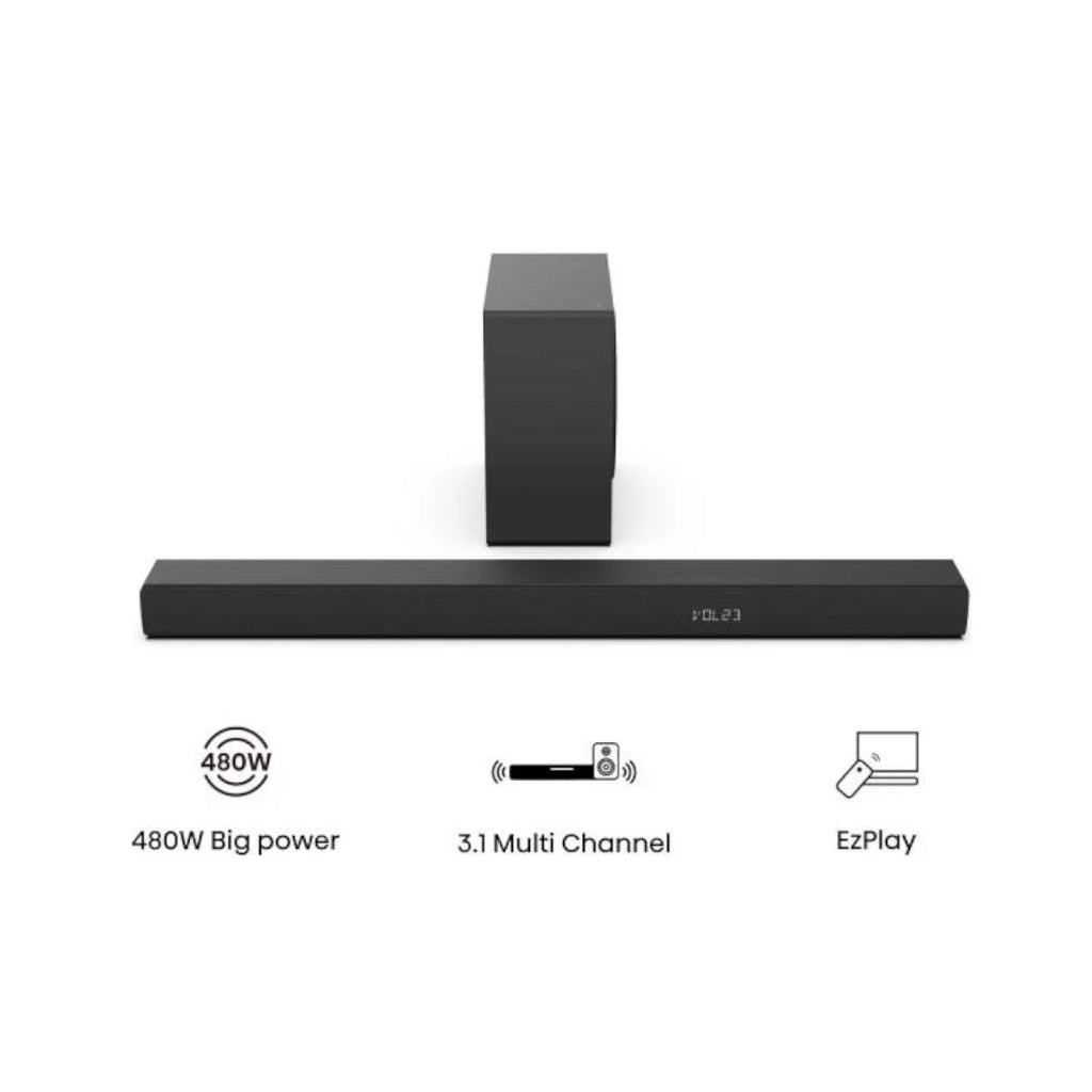 HISENSE BARRE DE SON 480W AVEC CAISSON DE BASSES SANS FIL - 3.1CH - HS3100