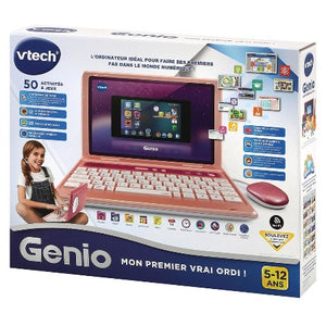 VTECH-GENIO MON PREMIER VRAI ORDI-50 ACTIVITES-ROSE