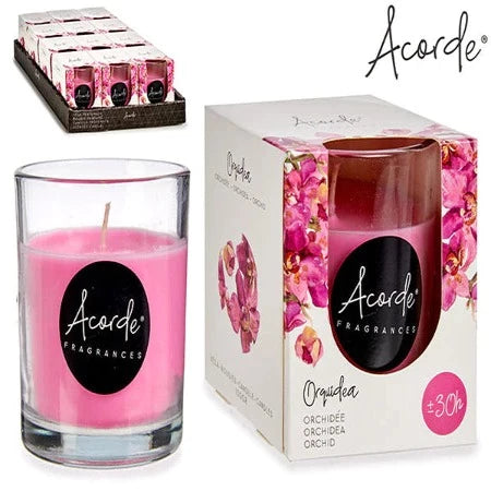 Bougie Parfumée dans Photophore en Verre-30heures-100g-Orchidee