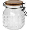 Pot a Provision en Verre-1100ML-Couvercle en Bambou