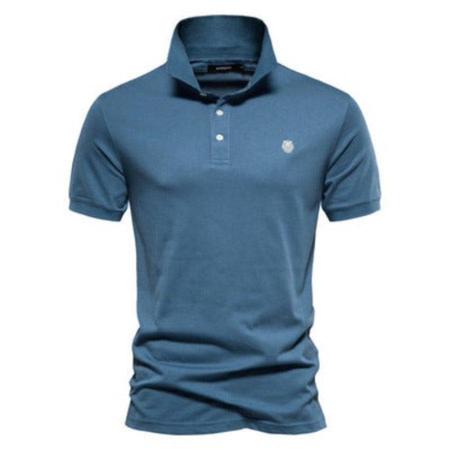 Importé - Polo Brodé Pur Coton Homme Manches Courtes