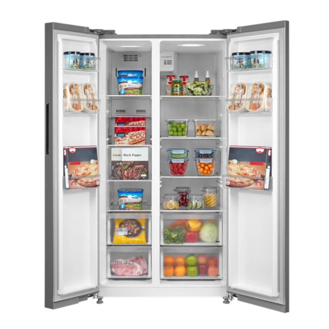 MIDEA REFRIGERATEUR AMERICAIN DEUX PORTES 555L SILVER - INVERTER QUATRO - MDRS710FGF50D