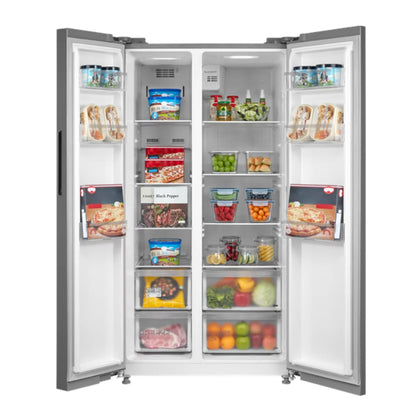 MIDEA REFRIGERATEUR AMERICAIN DEUX PORTES 555L SILVER - INVERTER QUATRO - MDRS710FGF50D