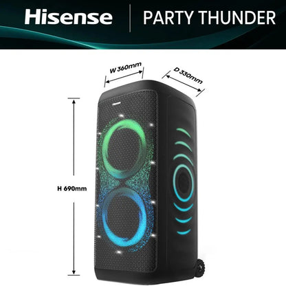 HISENSE PARTY SPEAKER 620W AURACAST CONNECT LIFE - PARTY THUNDER