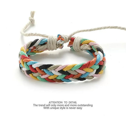 Importé - Bracelet Homme En Lin Tissées Et Nœuds Tendance
