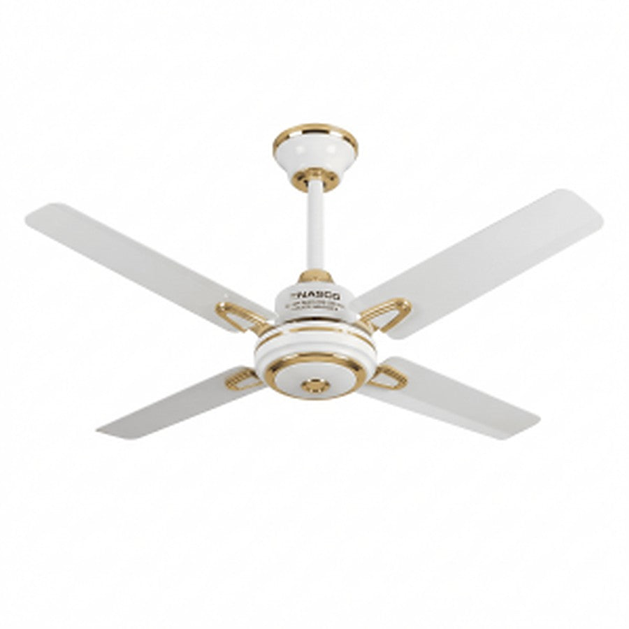 VENTILATEUR PLAFONNIER NASCO 24'' / 60W / BLANC-DORE / 4 HELICES / 220V-50HZ / 4PCS/CT - NASCO ACHAT / VENTE - CK24-01N
