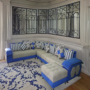 Salon Olympique 9 Places - Bleu-Beige