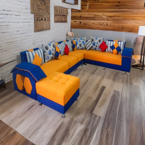 Salon Olympique 9 Places - Bleu-Jaune