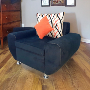 Salon Canapé Gueye 1 Place - Gris/Bleu