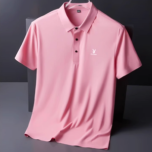 Importé - Polo Homme Playboy Manches Courtes En Soie Glacée