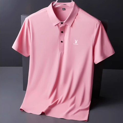 Importé - Polo Homme Playboy Manches Courtes En Soie Glacée