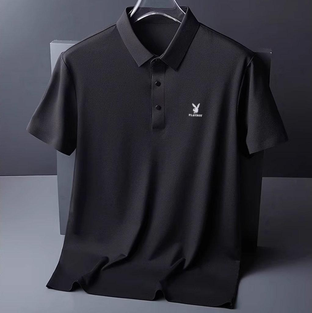Importé - Polo Homme Playboy Manches Courtes En Soie Glacée