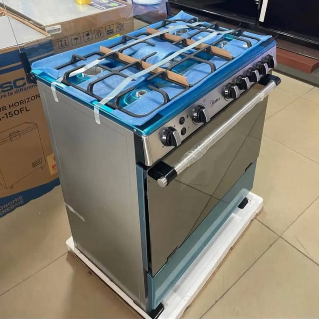 MIDEA GAZINIÈRE 5 FEUX 75x60CM INOX VITREE - GAZ_30AMG5G027