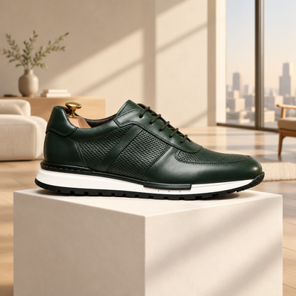 Importé - Chaussures Homme Cuir de Vachette Gaufré Respirantes