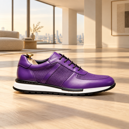 Importé - Chaussures Homme Cuir de Vachette Gaufré Respirantes