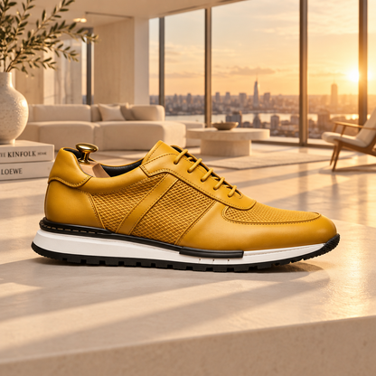 Importé - Chaussures Homme Cuir de Vachette Gaufré Respirantes