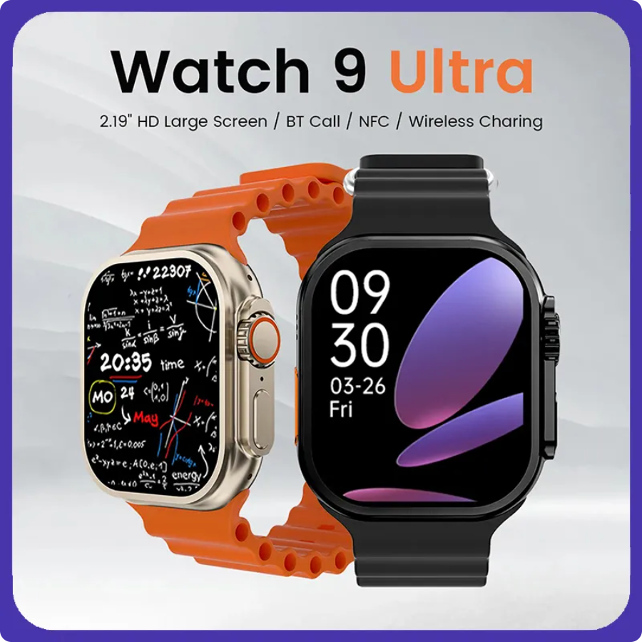 Importé - Montre intelligente 9 Ultra Chargement sans fil, appel Bluetooth, jeux, musique, GPS...