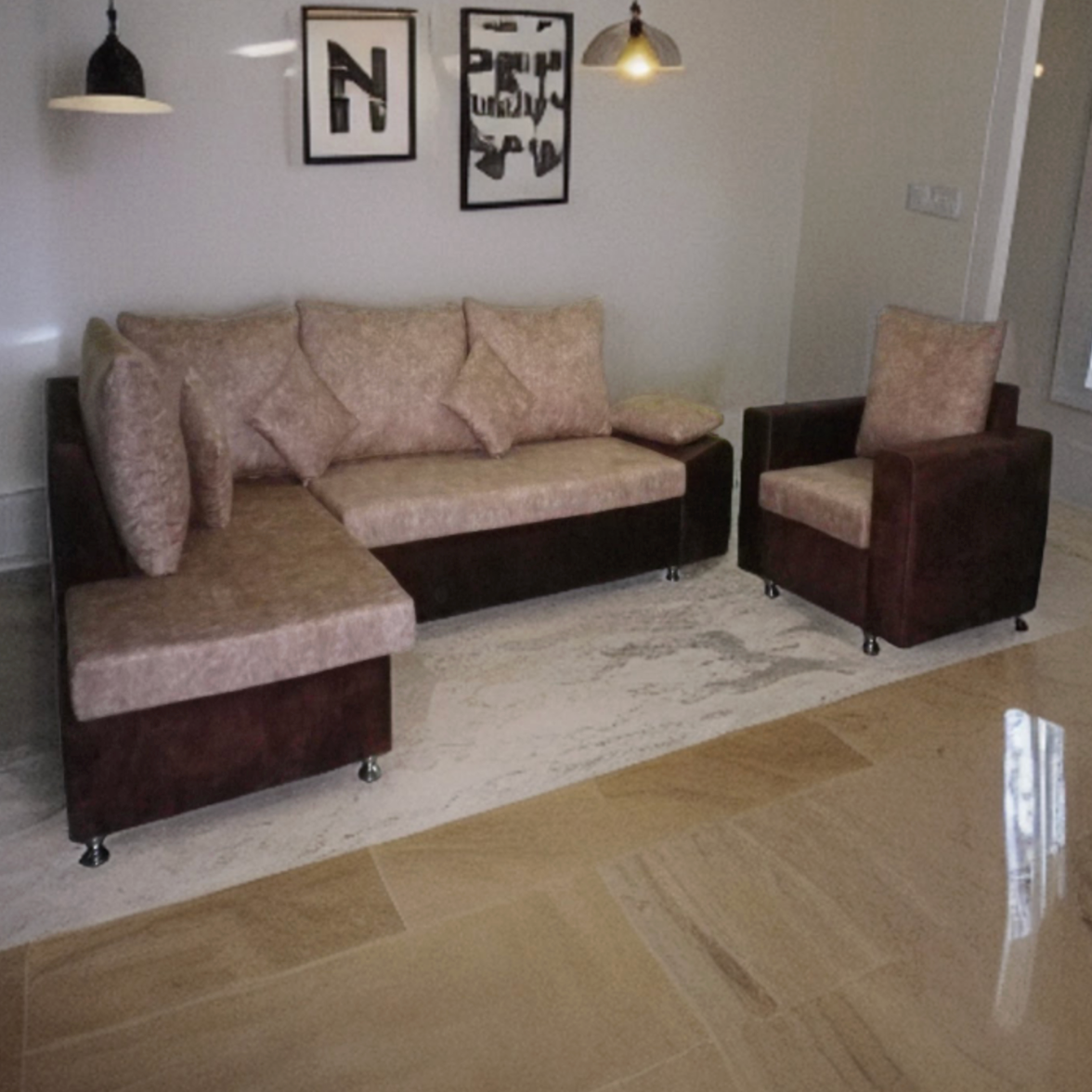 Salon Angle Solo - 6 Places - Marron
