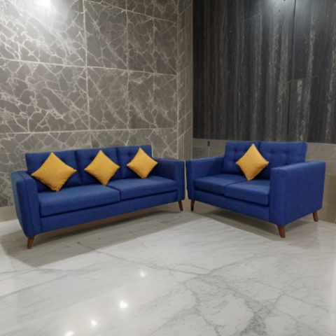 Salon Canapés Viena - 4 Places - Bleu-Roi