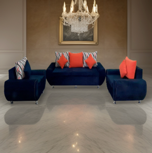 Salon Canapé Gueye 6 Places - Bleu