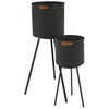 CACHE POT EN METAL-SUR 3 PIED-2PCS-72/45CM