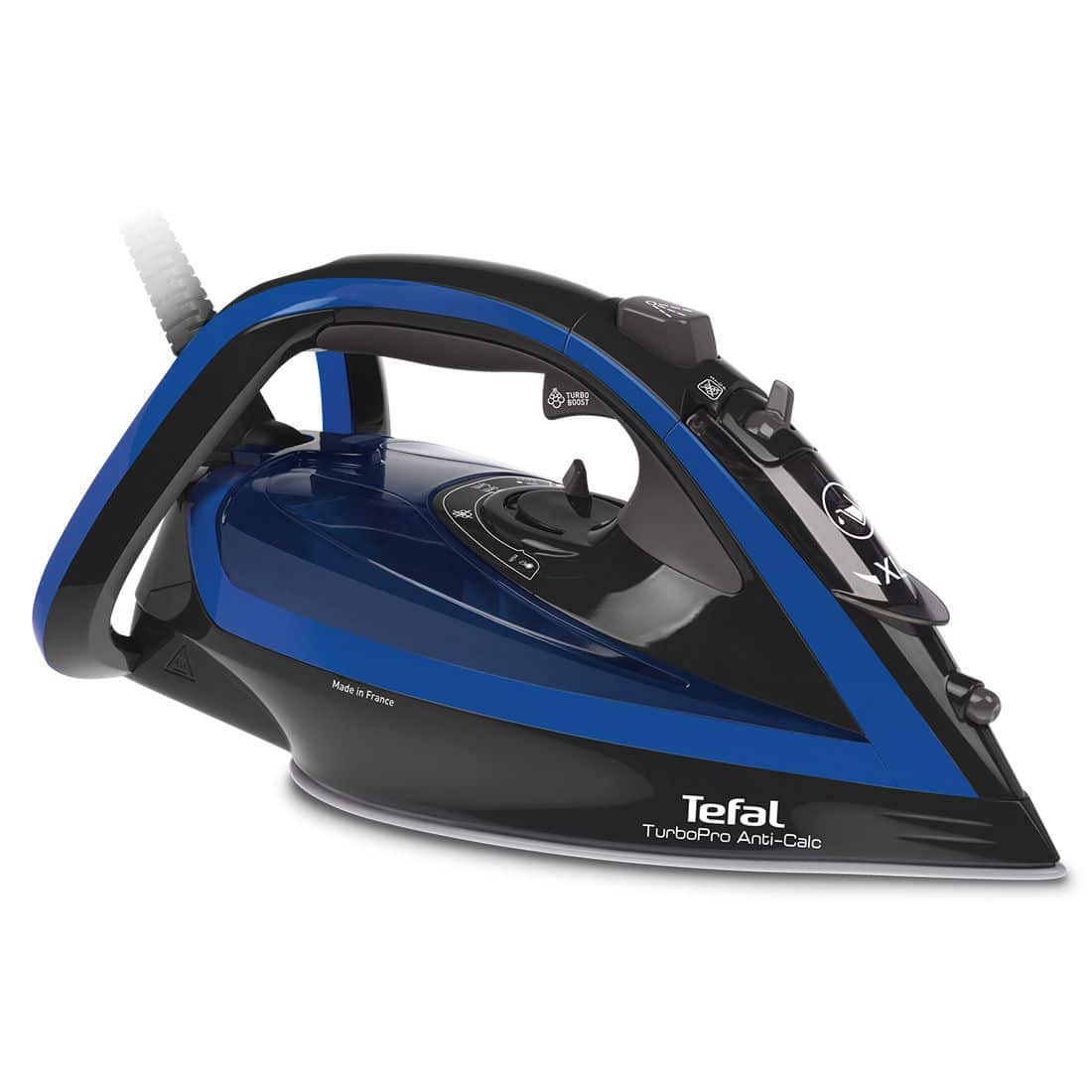 FER A REPASSER A VAPEUR TEFAL TURBO PRO-2800W-BLEU-NOIR