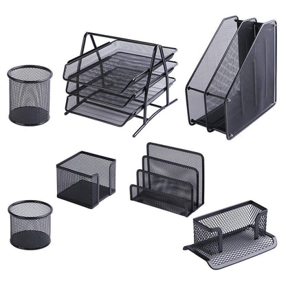 Accessoires De Bureaux set de-7pcs-en Métal-noir - 312446