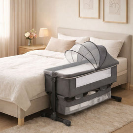 Lit Bébé Cododo + Matelas + Panier de Rangement