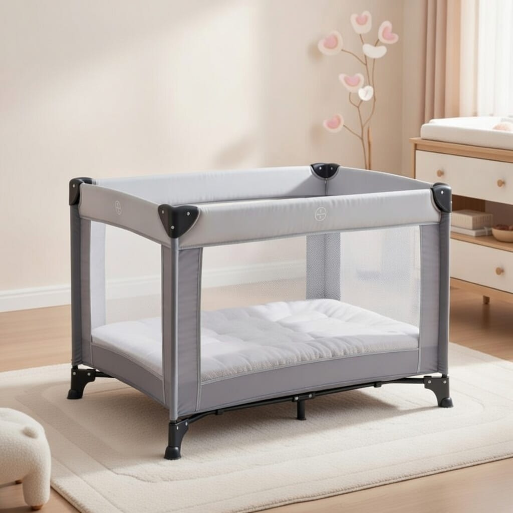 Lit Bébé Essentiel + Matelas orthopédique OFFERT