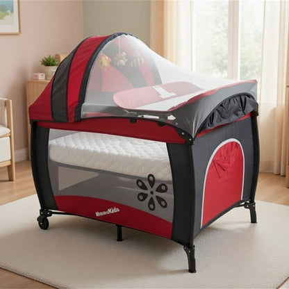 Lit Bébé Complet + Matelas Orthopédique OFFERT + Moustiquaire + Plan à langer