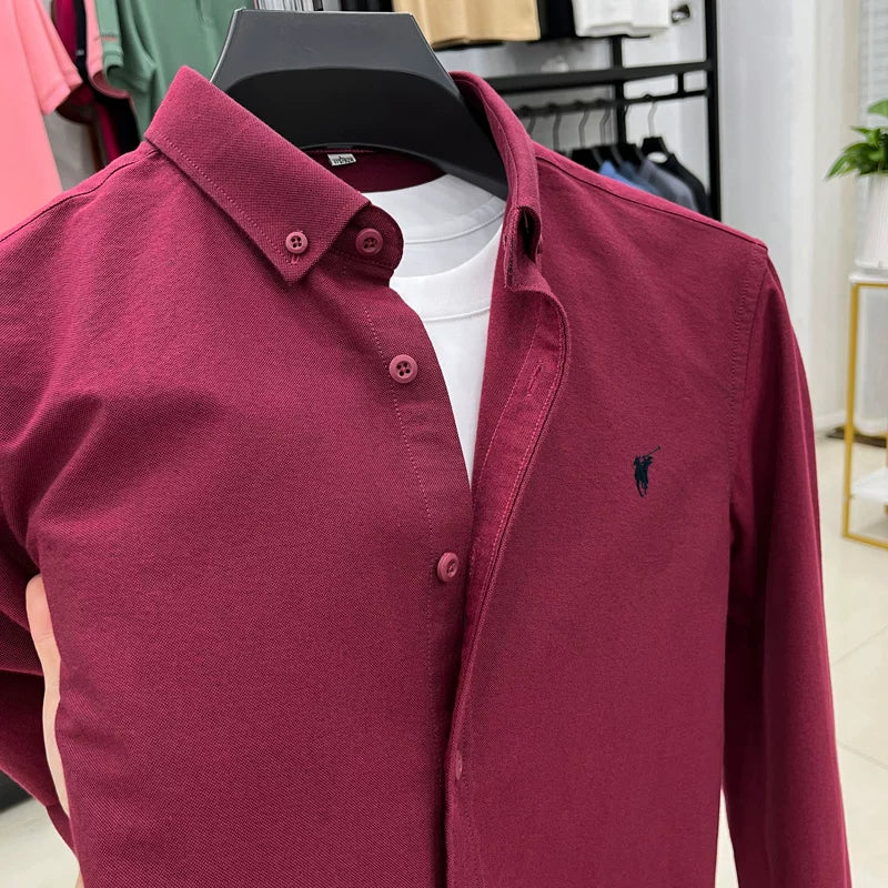 Importé - Chemise Homme Manches Longues 100% Coton