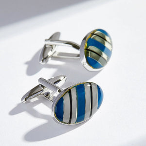 Importé - HANY  Boutons de Manchettes Homme En Bleu