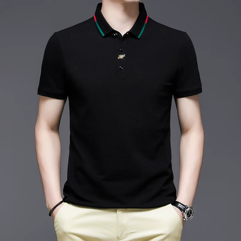 Importé - Polo Brodé Homme Manche Courts
