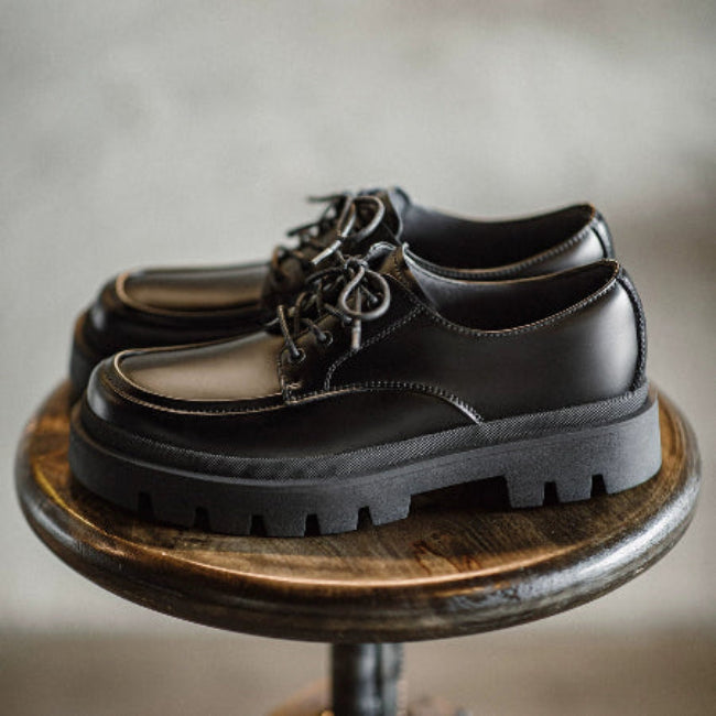 Importé - Chaussure Homme Mocassins Derby  Style Rétro En Cuir