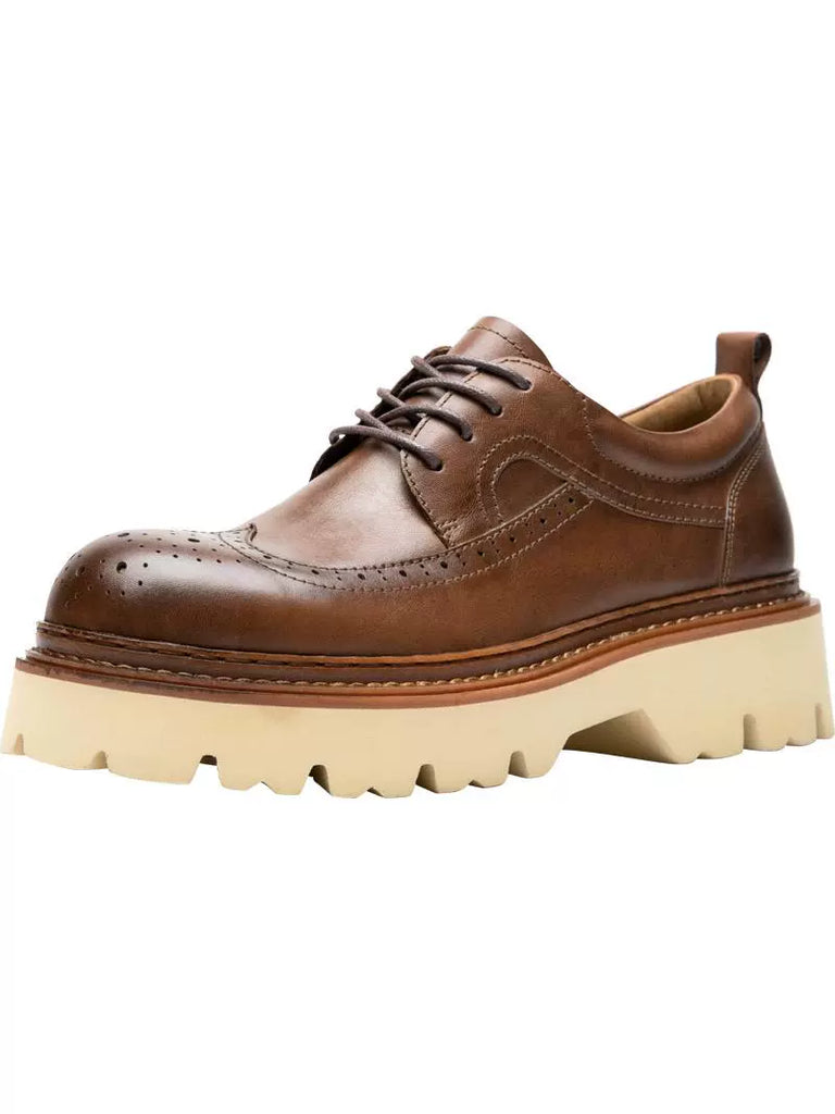 Importé - Chaussure Homme Rétro Britanniques En Cuir Véritable