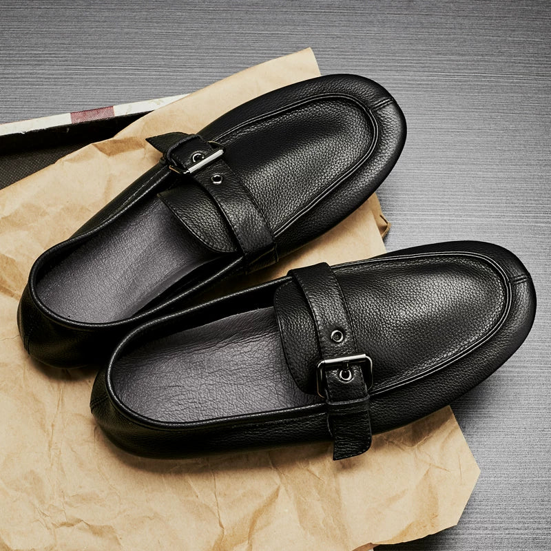 Importé - Chaussure Homme Mocassins En Cuir Véritable