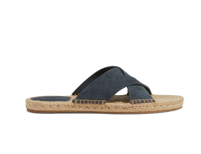 Importé - Chaussure Sandales Plates Décontractées Cuir Daim