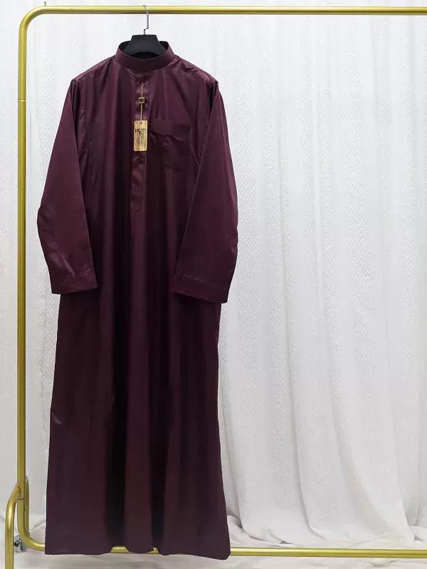 Importé - Boubou Homme Qamis Saoudien Décontracté Manches Longues