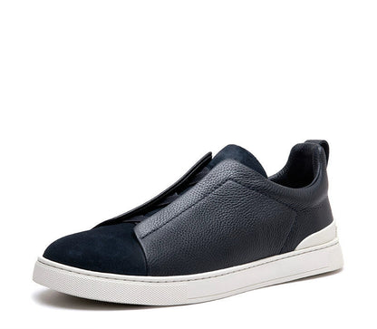 Importé - Chaussure Homme Sport Mocassins  En Cuir Véritable Sans Lacets
