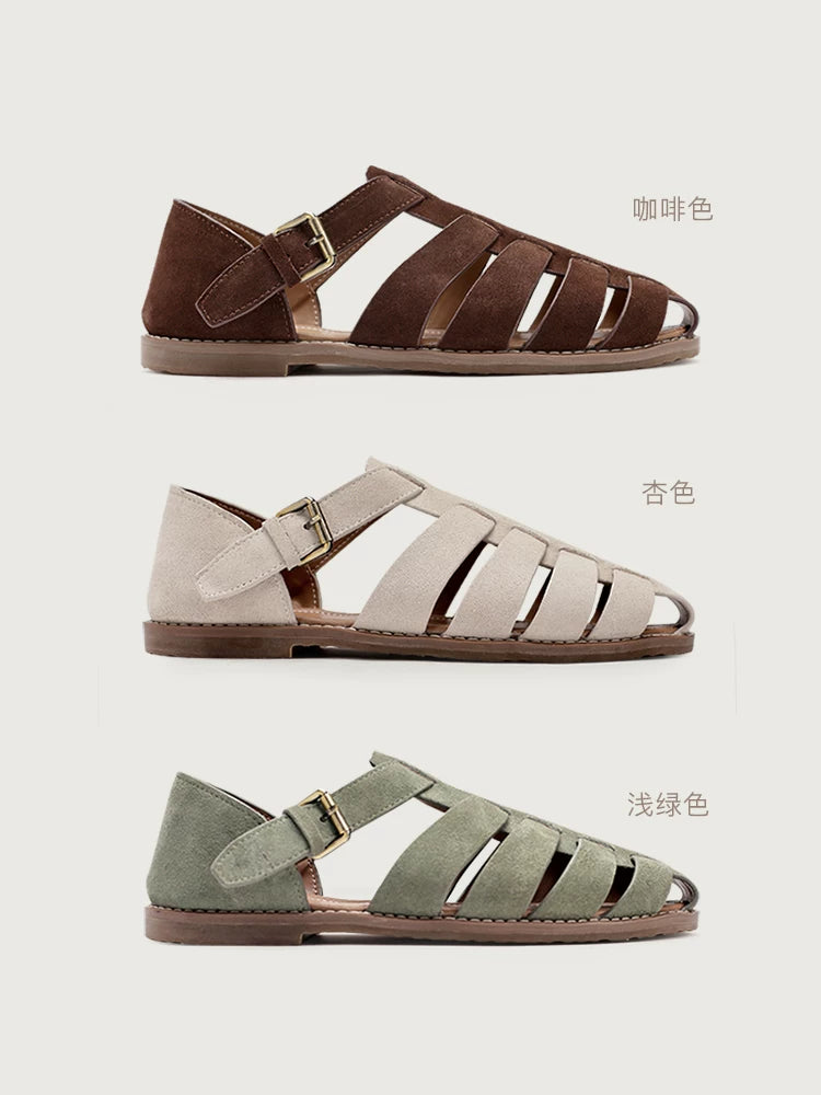 Importé - Chaussure Sandales A Lanières En Cuir