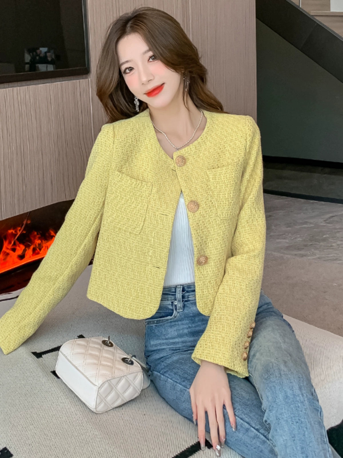 Importé - Veste Blazer Femme Slim Fit Tendance