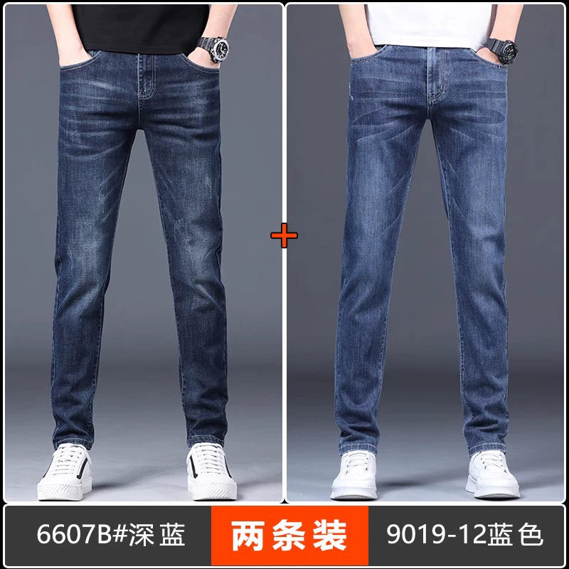 Importé - Lot 2x Playboy Pantalon Homme Jean Slim Décontracté En Stretch