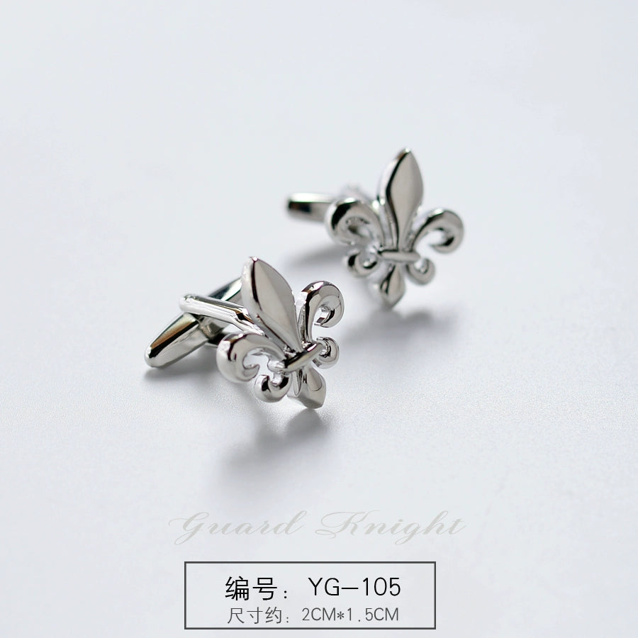 Importé - Boutons de Manchettes Homme - En Argent Brillant