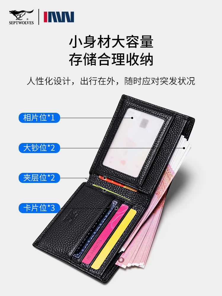 Importé - Portefeuille Porte-Cartes d'affaires Cuir Véritable