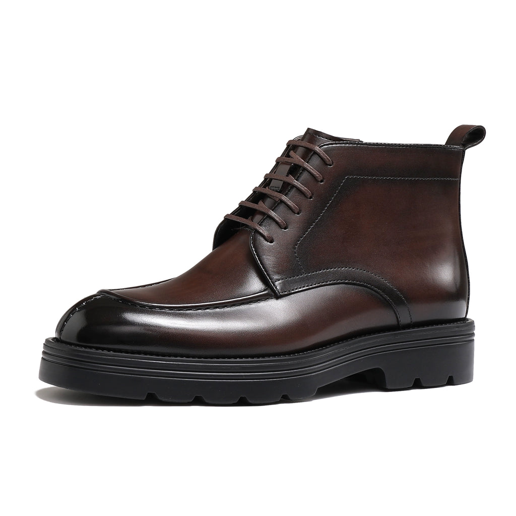 Importé - Chaussure Derby Montantes En Cuir Verni Style Britanniques