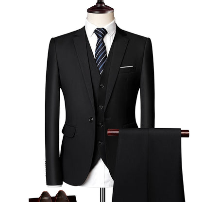 Importé - Ensemble Costume Homme Slim Style Britannique 3 Pièces