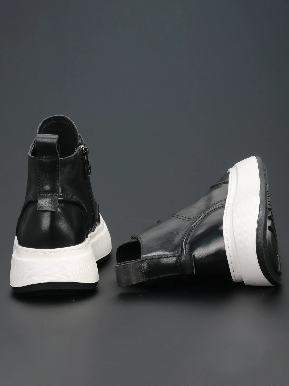 Importé - Chaussure Homme Sport Baskets Montantes Cuir