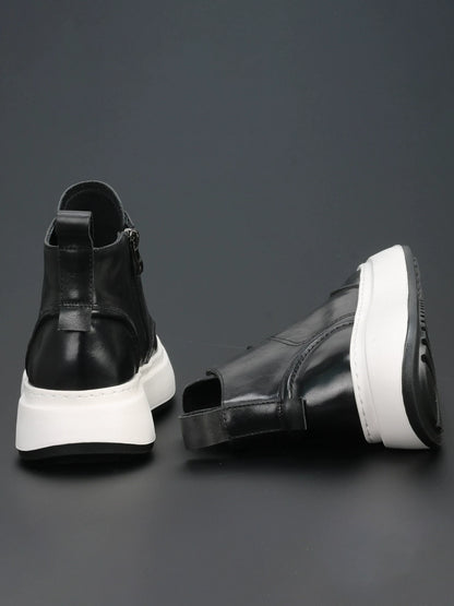 Importé - Chaussure Homme Sport Baskets Montantes Cuir