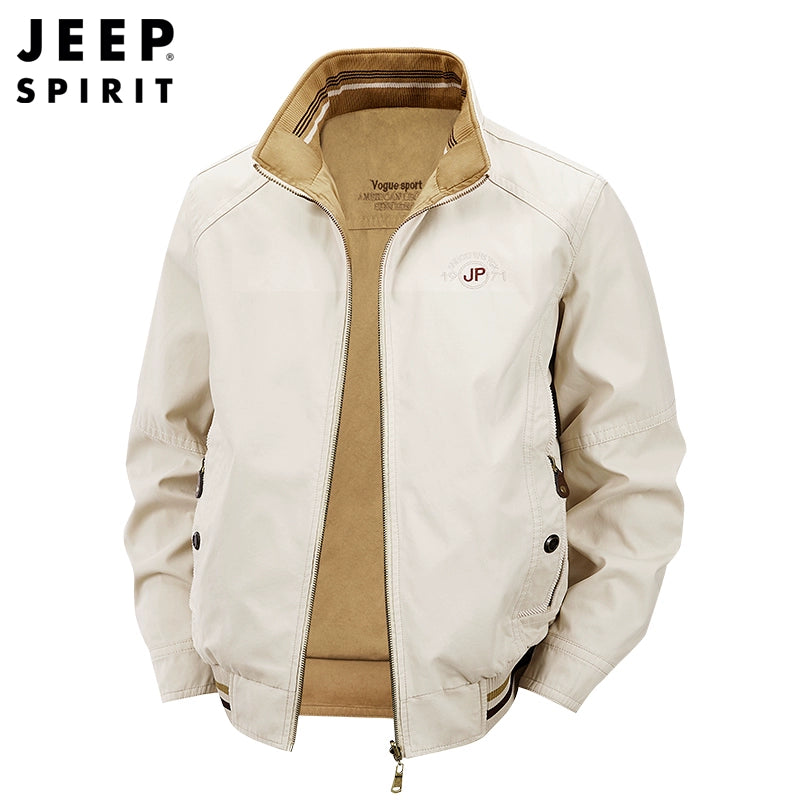 Importé - Veste Jacket 2Face Homme Col Montant Manches Longues 100% coton