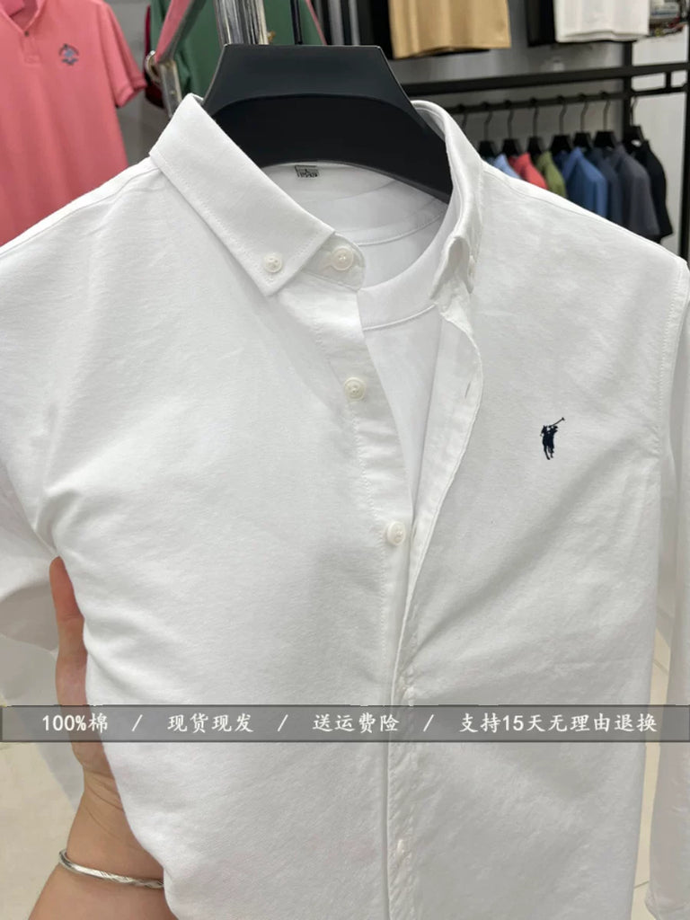 Importé - Chemise Homme Manches Longues 100% Coton